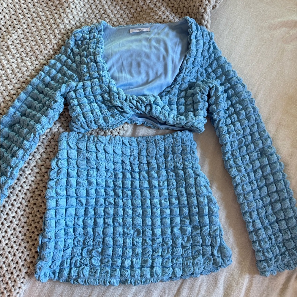 Peppermayo Sky Blue Textured Set